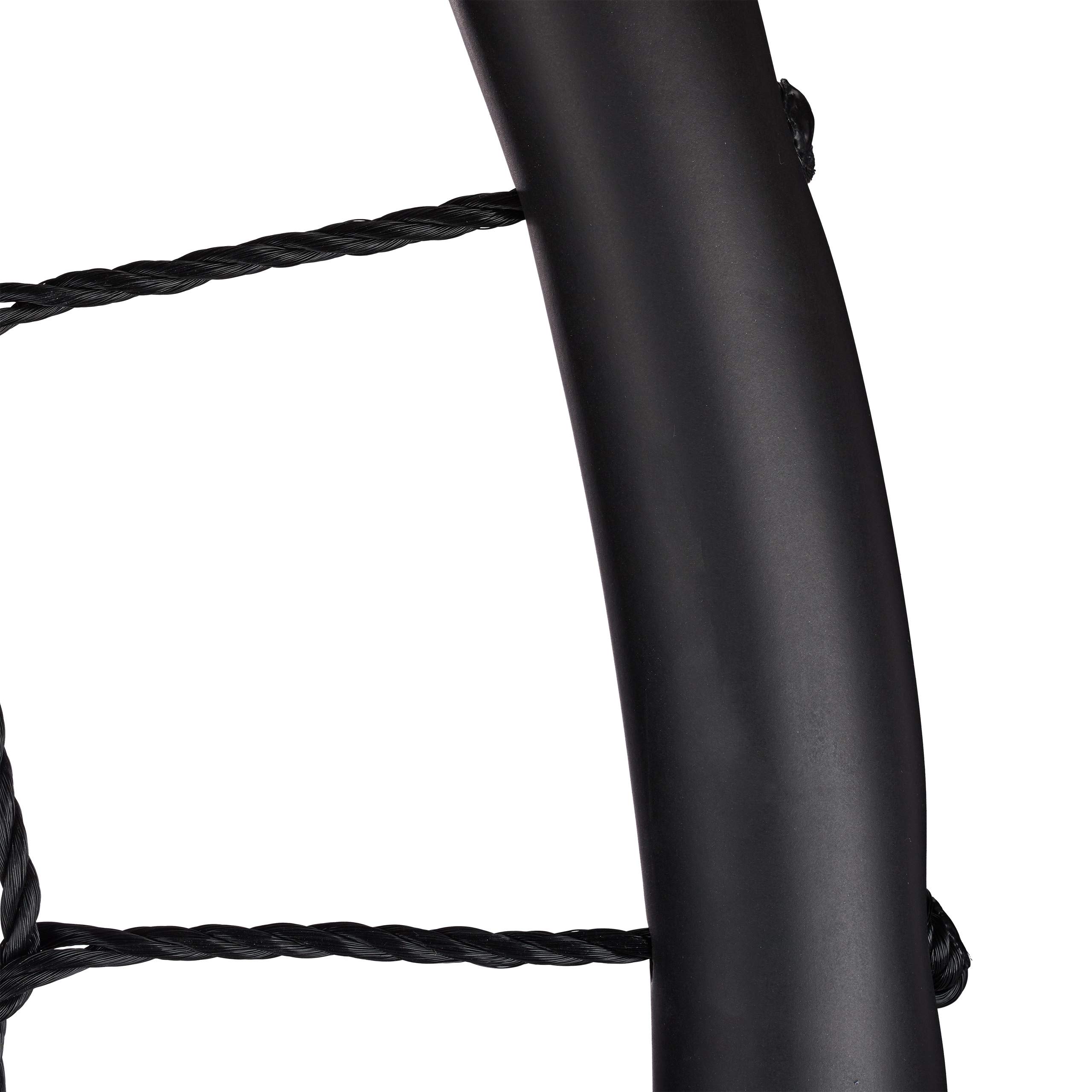 Relaxdays Altalena da Giardino a Rete, per Bambini e Adulti, Regolabile, Ø 120 cm, Portata Max. 150 kg, Nera