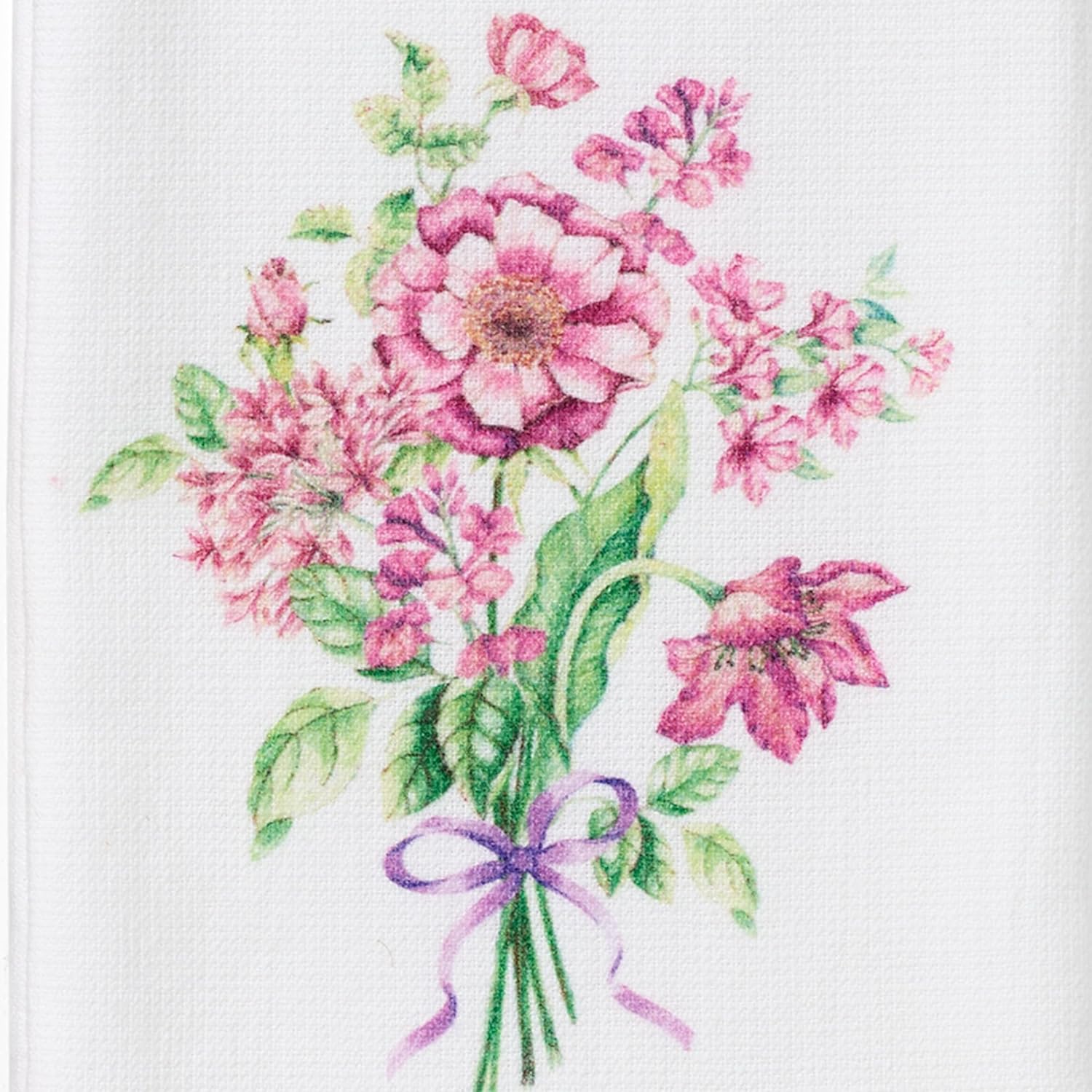 Lenox Bouquet Ribbon Kitchen Towels, Set of 2, Multicolor, 18" W x 28" L