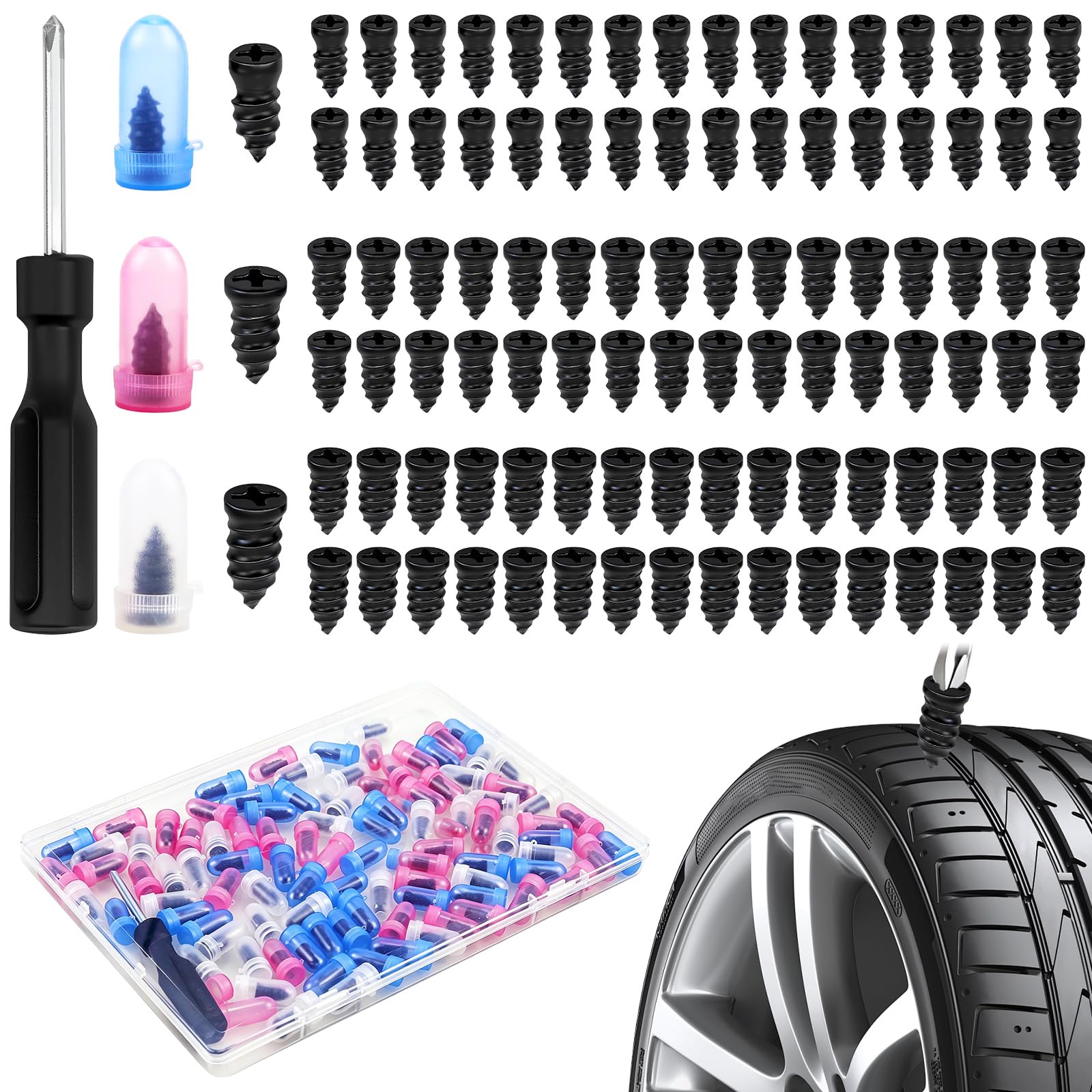 JFTNAKY 100PCS Tyre Repair Screws