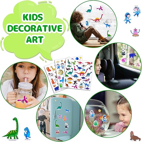 Miniatura 5 de Libro de calcomanías reutilizables para niños, 3 juegos de libros de actividades temáticas con calcomanías hinchadas para niños y niñas de 3, 4, 5,