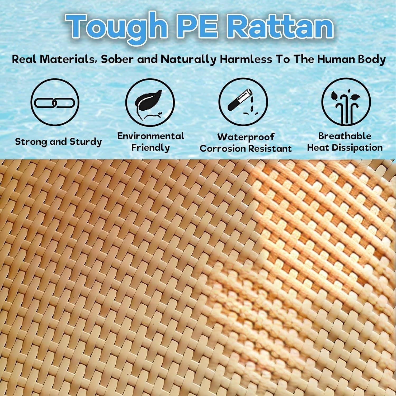Bandeja De Servicio Flotante De Ratán Impermeable Con Asas, Mesa Y Bar Flotante Para Piscina,Accesorios Fiesta De Verano,Para Adultos En Spas,Baños Y Celebraciones Acuáticas Apricot-60*60*20cm