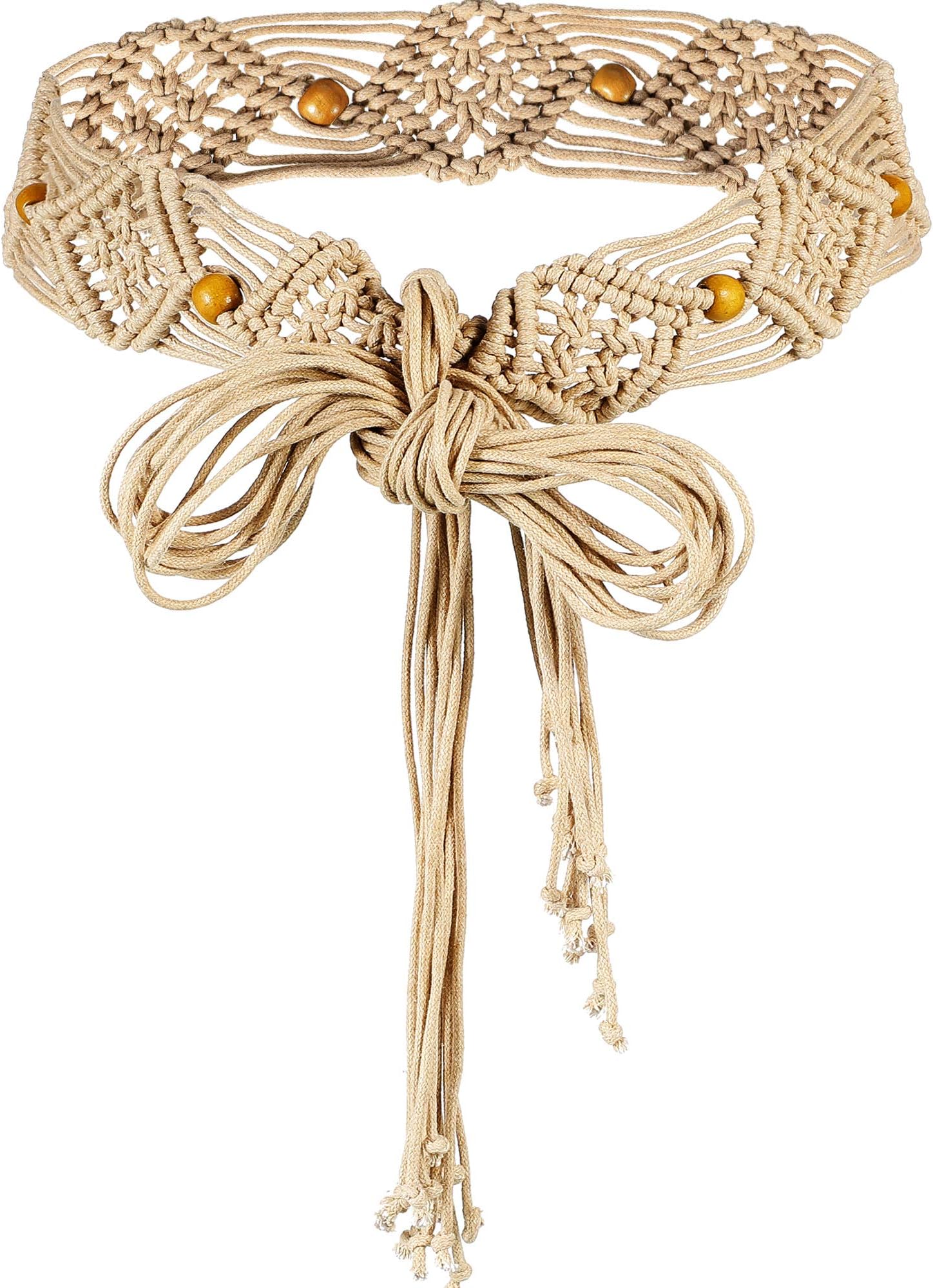 Hercicy Women Bohemian Style Belt Braid Waist Belt for Dresses Woven Belt