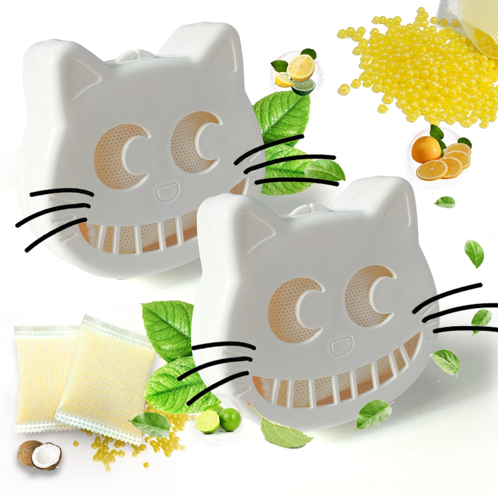 PurifyLogix Cat Litter Box Deodorizing Pods for Cumrige Self Cleaning Litter Box, Odor Absorber Carbon Filter Refills, Cat Odor Trap to Eliminates Litter Odors, Includes 2 Stick-on box