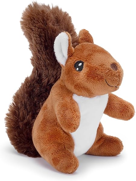Zappi Co - Peluche di Scoiattolo, animale di peluche morbido e accogliente 100% riciclato ecologico per neonato, bambino, infante - 15 cm - 1