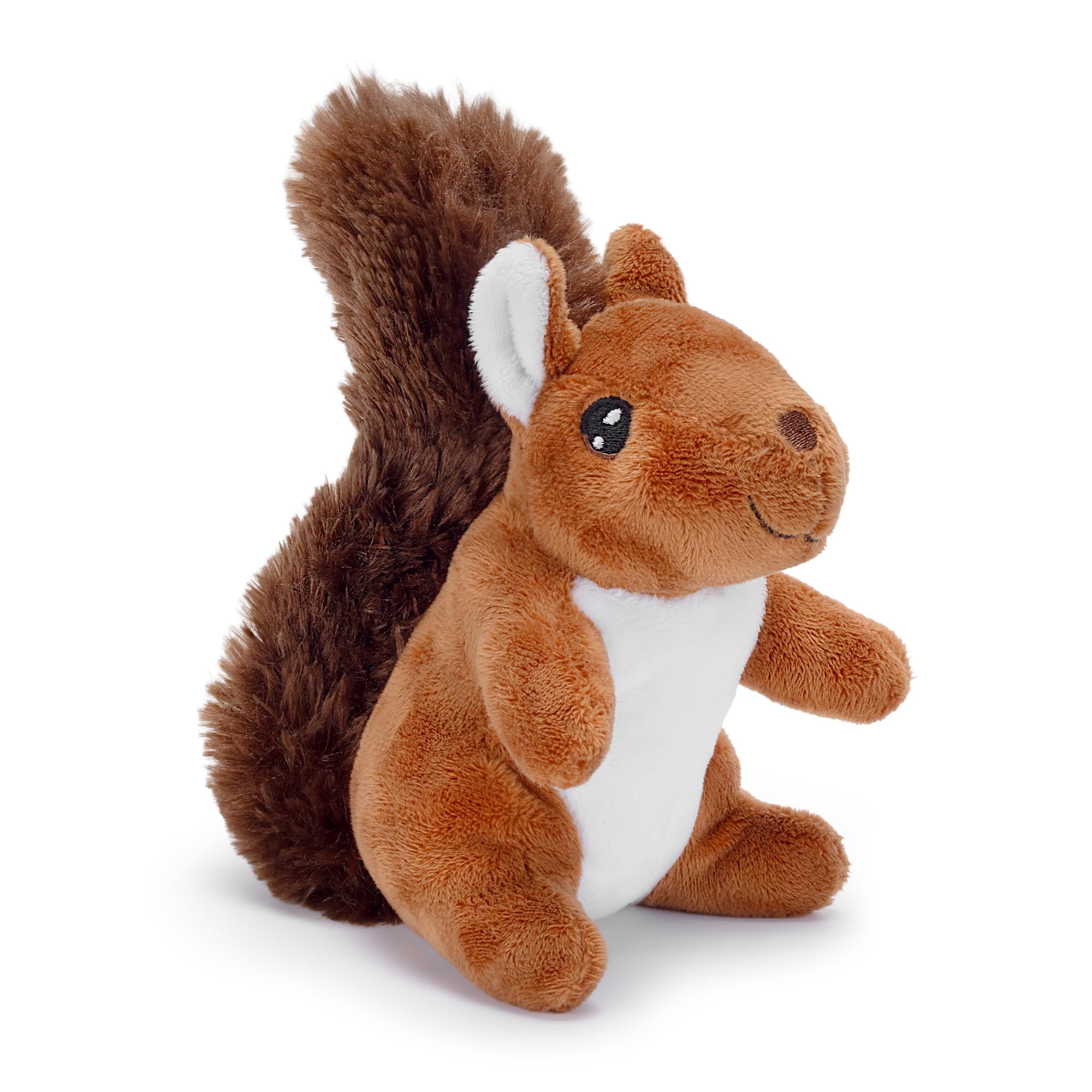 Zappi Co Squirrel Plush Toy (15cm) -100% Recycled Eco-Friendly Soft Cuddly Stuffed Animal for Newborn, Baby, Infant