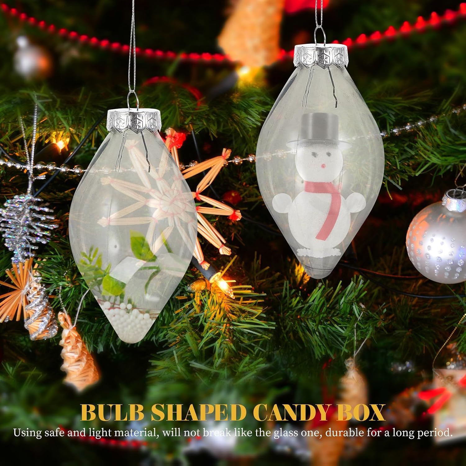 Bulb Shape 8pcs Pet Decorative Storage Candy Bottle