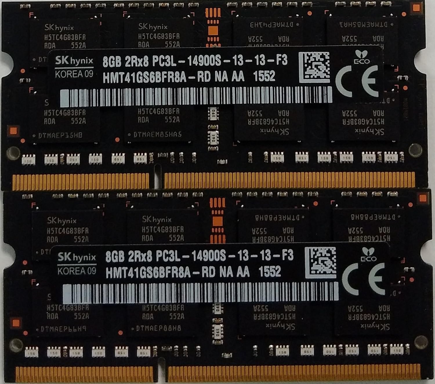 Hynix Memoria RAM DDR3L (2 piezas, 8 GB 16 GB, 1866 MHz, 1867 MHz, para Apple iMac 17,1 Late Hynix Memoria RAM DDR3L (2 piezas, 8 GB 16 GB, 1866 MHz, 1867 MHz, para Apple iMac 17,1 Late