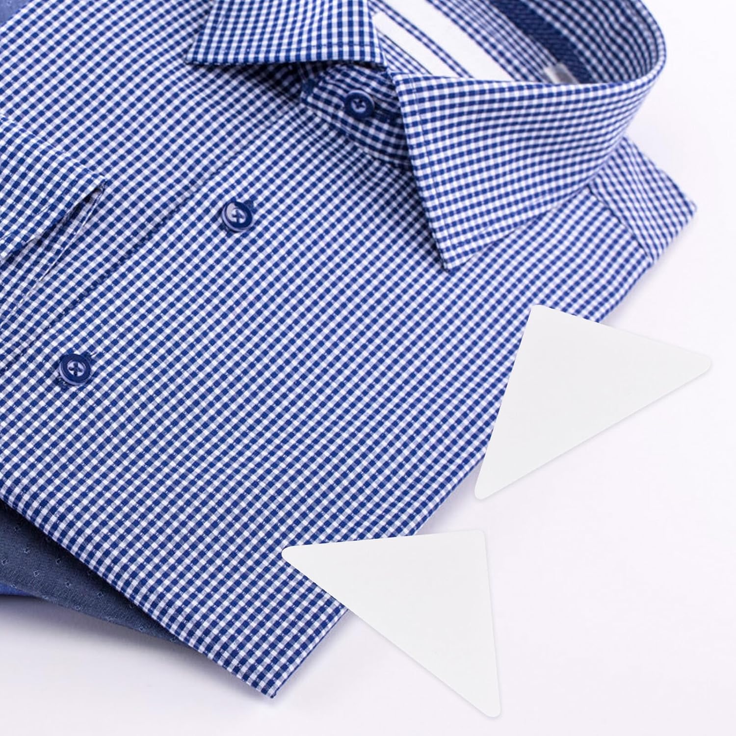90pcs Triangle Collar Stays Self-adhesive Shirt Collar Supports for Men and Women Formal Wear Prevents Curling and Warping