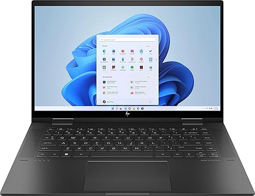 HP Envy X360 2 - Laptop con pantalla táctil FHD IPS 2 en 1 de 15.6 pulgadas, AMD Ryzen 5 5625U (Beat i7-1165G7), 8 GB de RAM, SSD 256BG, teclado