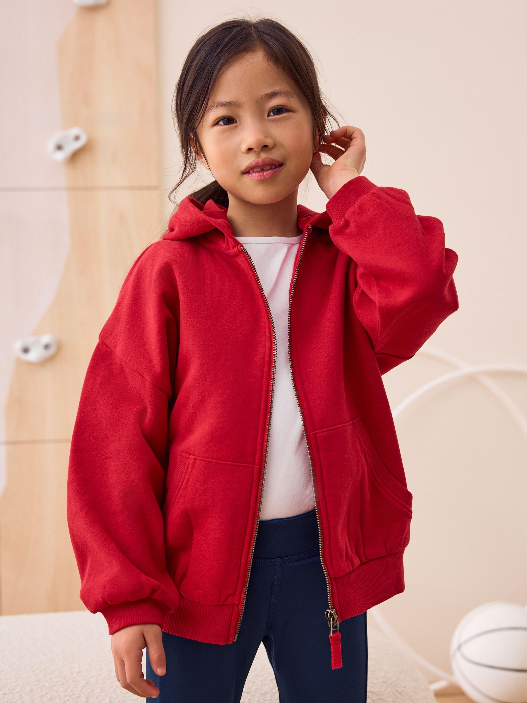 NEXT Niñas Sudadera Deportiva con Cremallera y Capucha Rica en algodón