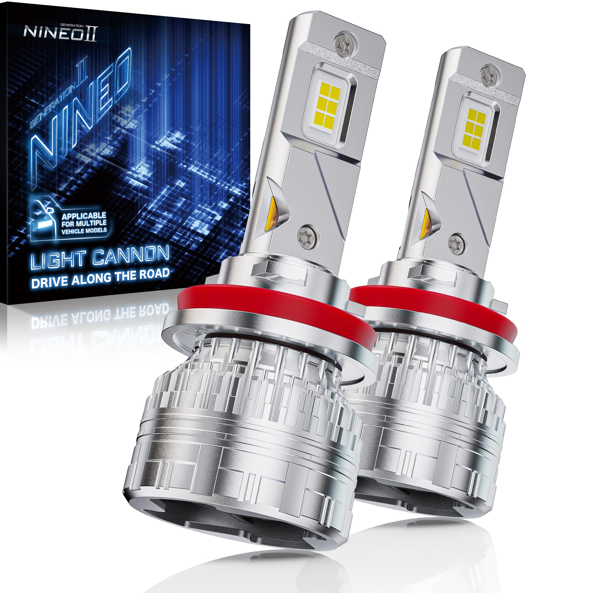 Amazon.com: NINEO H11 Bulbs, High Brightness 800% Brighter H8 H9