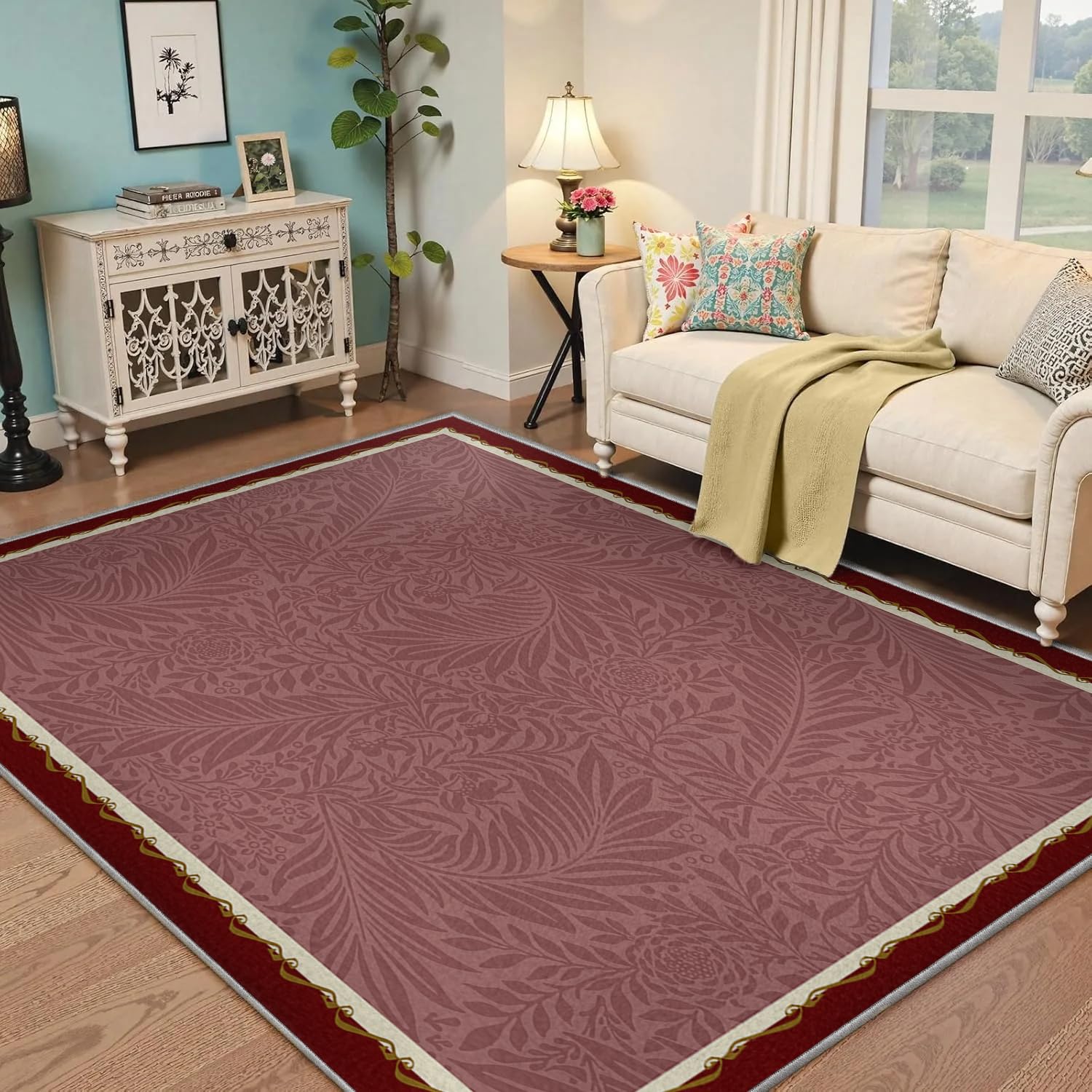 Tapis de sol style vintage pour salle à manger chaleureuse