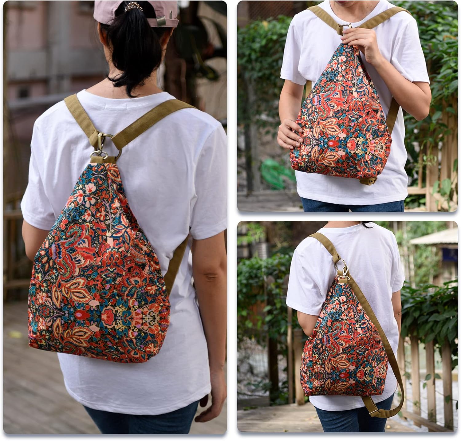 Black Butterfly Premium Backpack for Women, Bohemia Style Fashion Casual Daypack Backpack, Small Backpack Purse (1-red) - Image 6