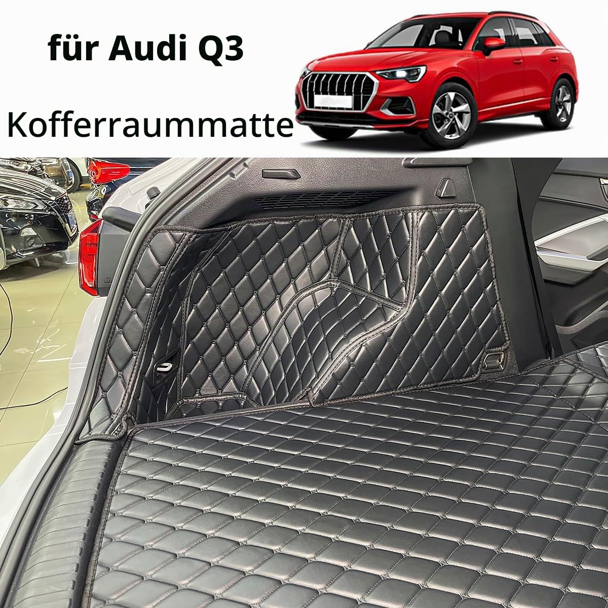 Kofferraumwanne für Audi Q3 2018–2025 Kofferraummatte | Ohne Plug-in-Hybrid & Ohne Sportback-Modelle