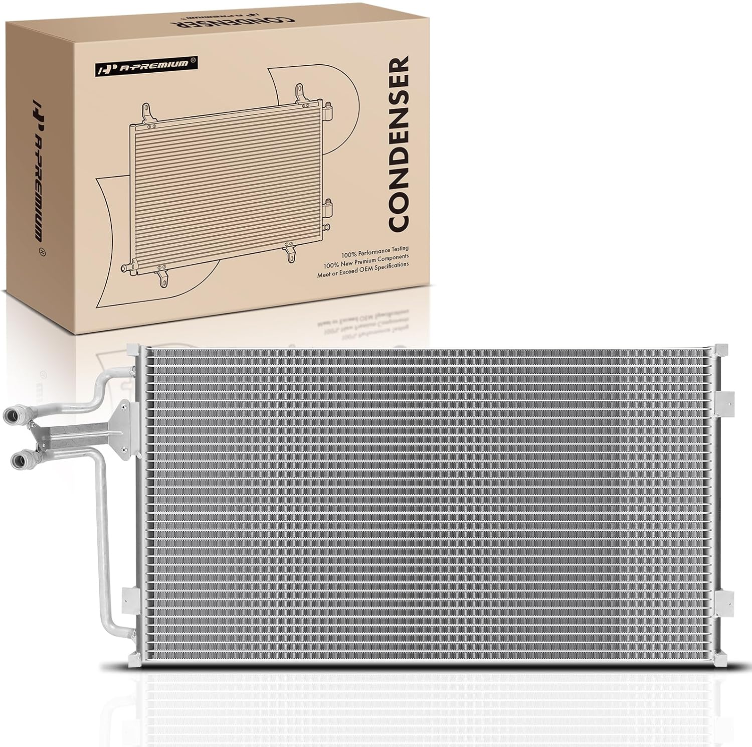 A-Premium Air Conditioning A/C Condenser Compatible with Chevrolet Blazer 1995-2005, S10 & GMC Sonoma 1994-2004, Jimmy 1995-2005 & Oldsmobile Bravada, Replace# 4560, 52474647