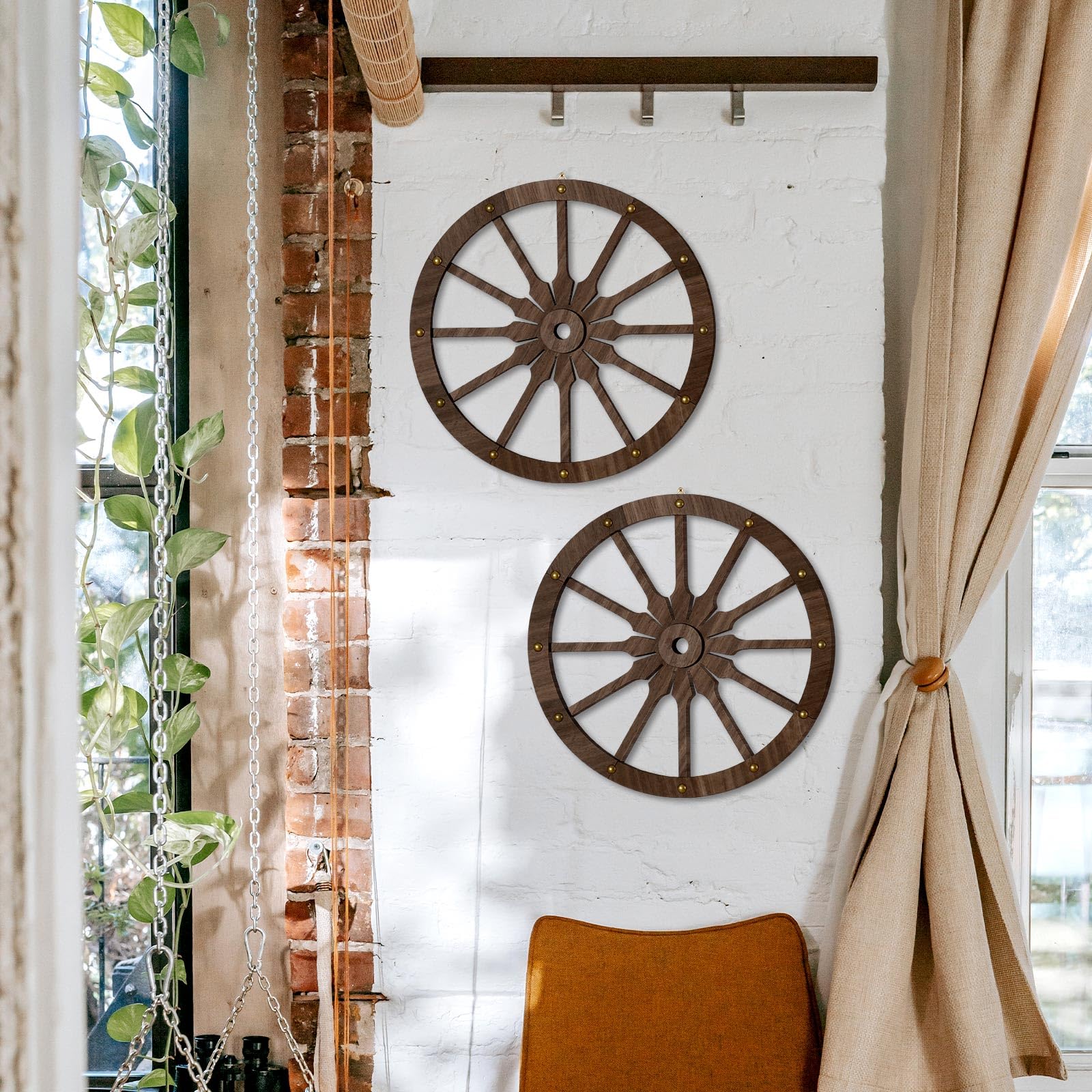 Decorating With Iron Wagon Wheels Amazon.com : Trademark Innovations