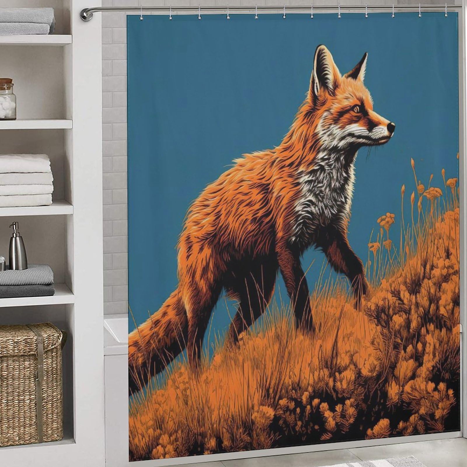 Rideaux de douche pour salle de bains en tissu imperméable 183x183cm