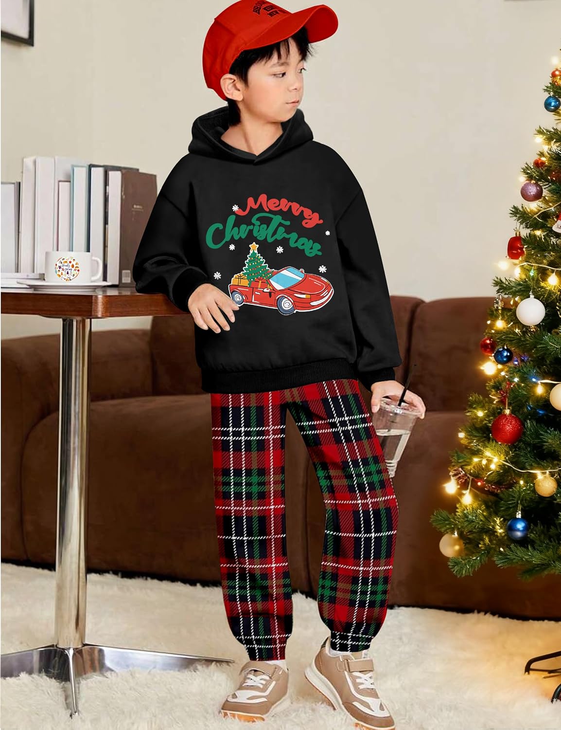 Boys Clothes Camo Boys Outfits Letter Printing Pullover Hoodie and Pants 2Pcs Winter Kids Clothes Boys for 7-14 Years
