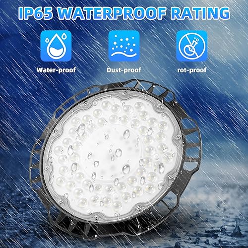 Miniatura 3 de 200W LED UFO alta luz de la bahía, 6500K luz diurna blanca 10000LM taller iluminación, IP65 impermeable tienda comercial industrial luces accesorios