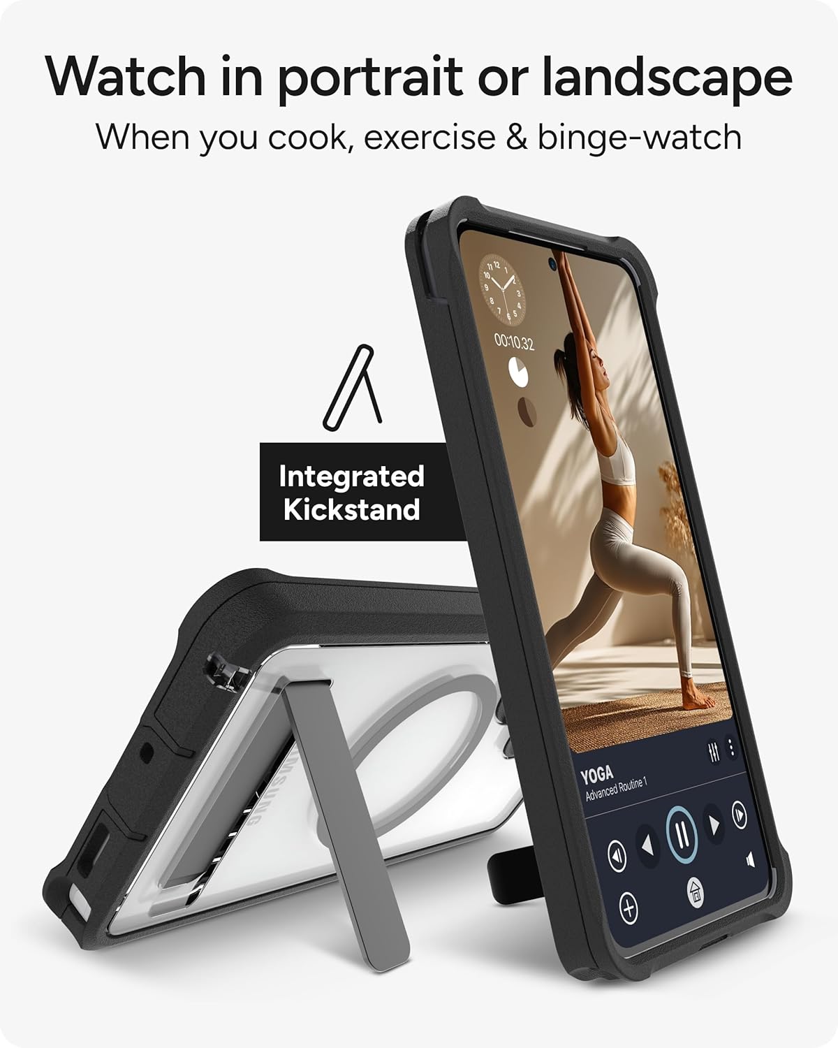 ZAGG Rainier Snap Samsung Galaxy S26 Ultra Case with Kickstand - Black, 22ft Drop Protection, Rugged Dual-Layer Magnetic Case, Graphene Fortified Heavy Duty Shockproof Cover, Military Grade Defense