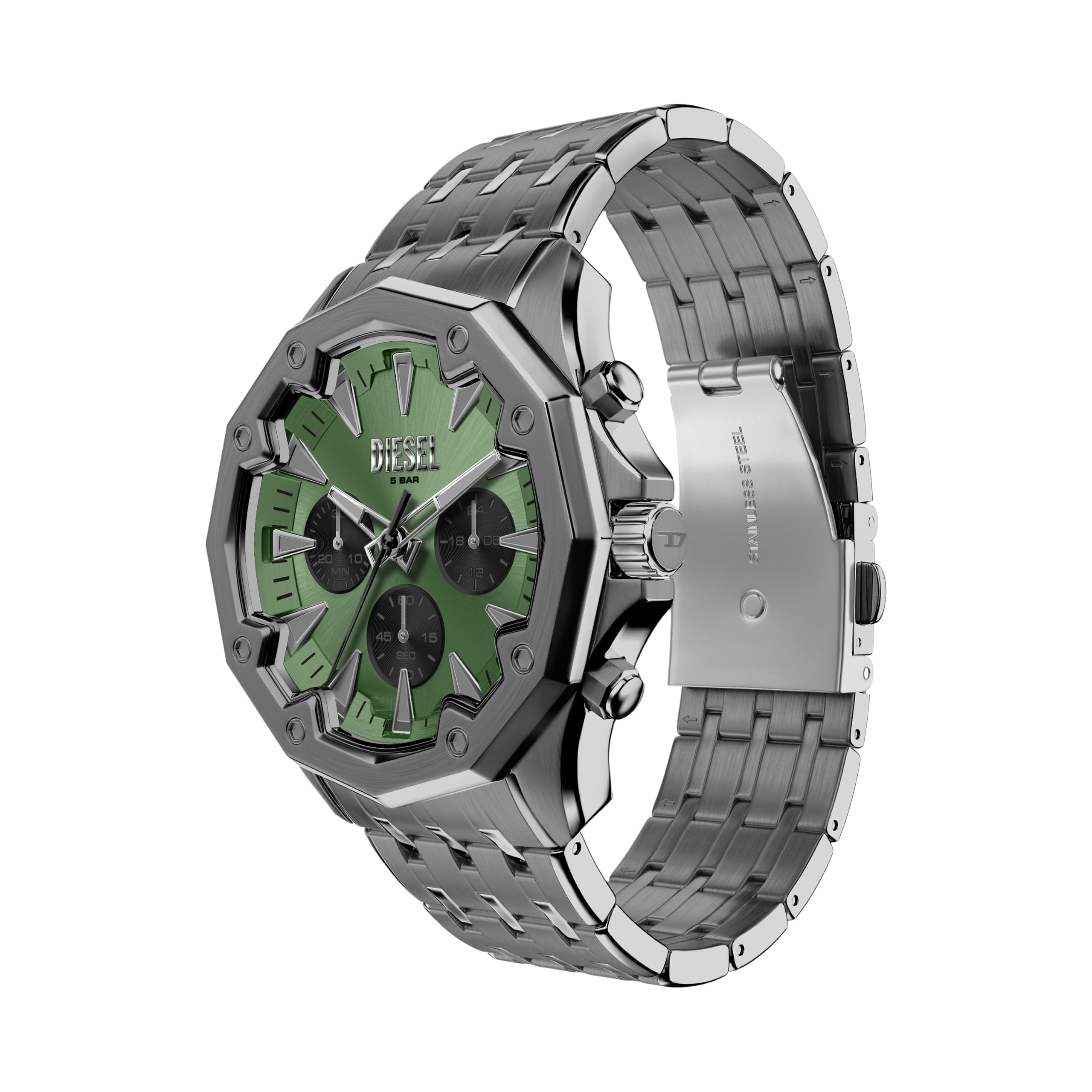 Diesel Stinger Reloj de Acero Inoxidable en Tono Gunmetal para Hombre, DZ4711