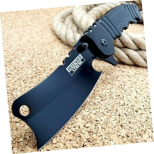 Miniatura 1 de Cuchillo de bolsillo plegable abierto de 8.5 pulgadas, hoja negra, Edc, cuchillo de caza de supervivencia al aire libre por Survival Steel