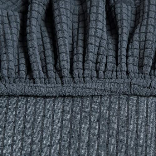 Miniatura 6 de SearchI Funda elástica para silla redonda con platillo solamente, fundas de repuesto de jacquard para silla de luna, protector de asiento extraíble