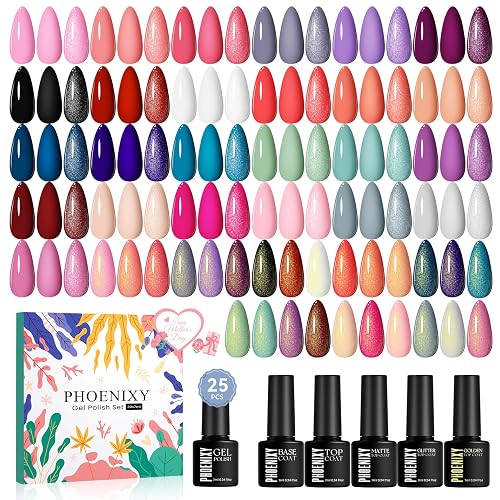 Phoenixy 30 PCS Gel Nail Polish 25 Color Kit