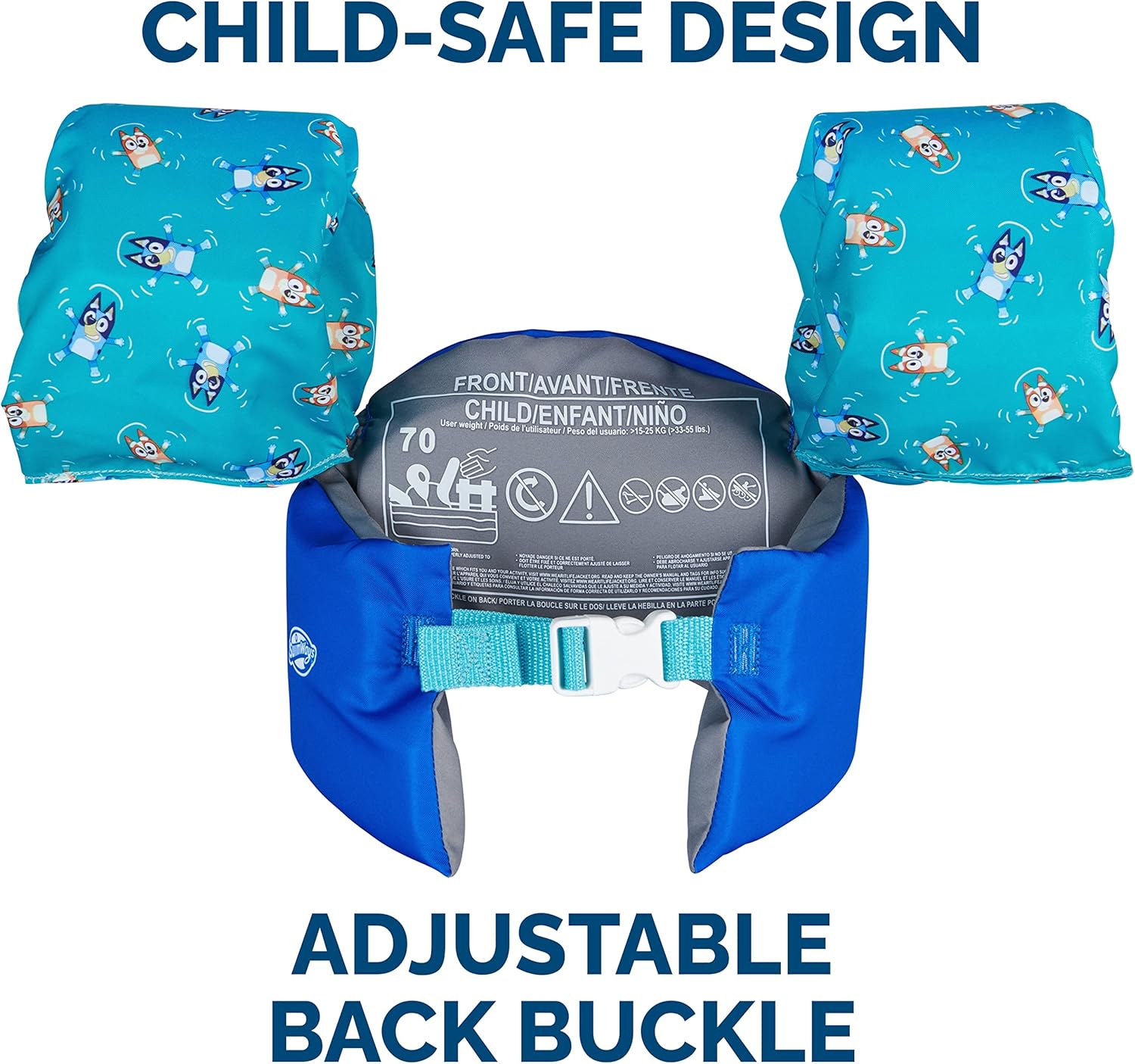 SwimWays Swim Trainer, US Coast Guard Approved Life Vest Kids Swim Vest