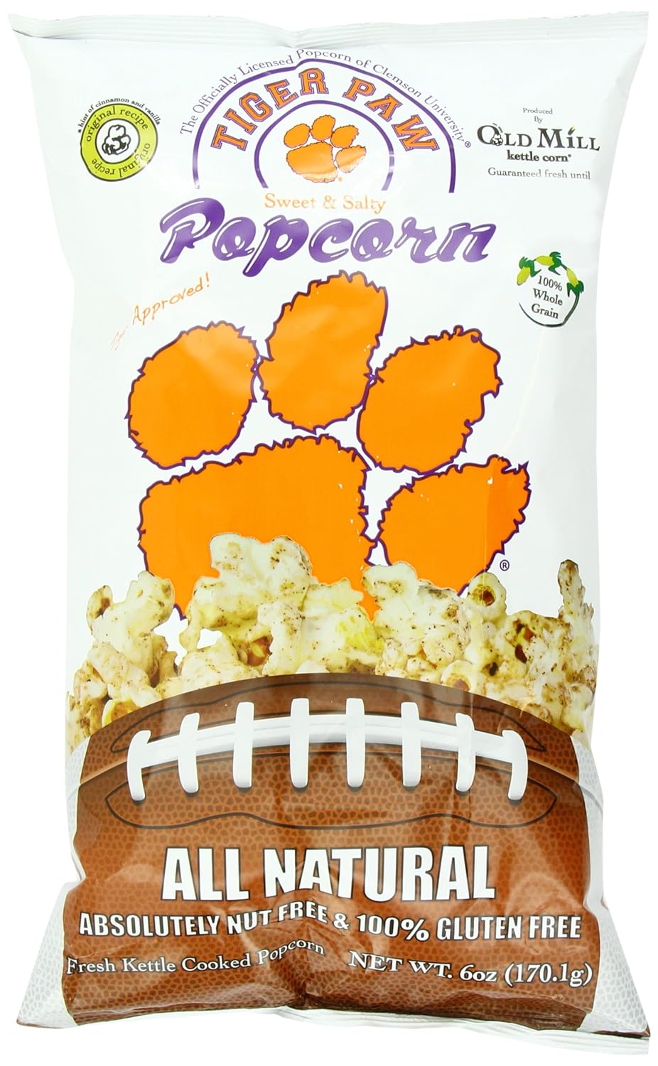 Old Mill Kettle Corn Sweet and Salty Popcorn, Tiger Paw, 6 Ounce