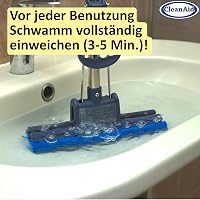 CleanAid OneTouch GO! Felmosó - Rozsdamentes Acél Nyéllel, Extra Nedvszívó PVA Szivaccsal, Csavarófunkcióval, Összecsukható Szegmensekkel Pa 7