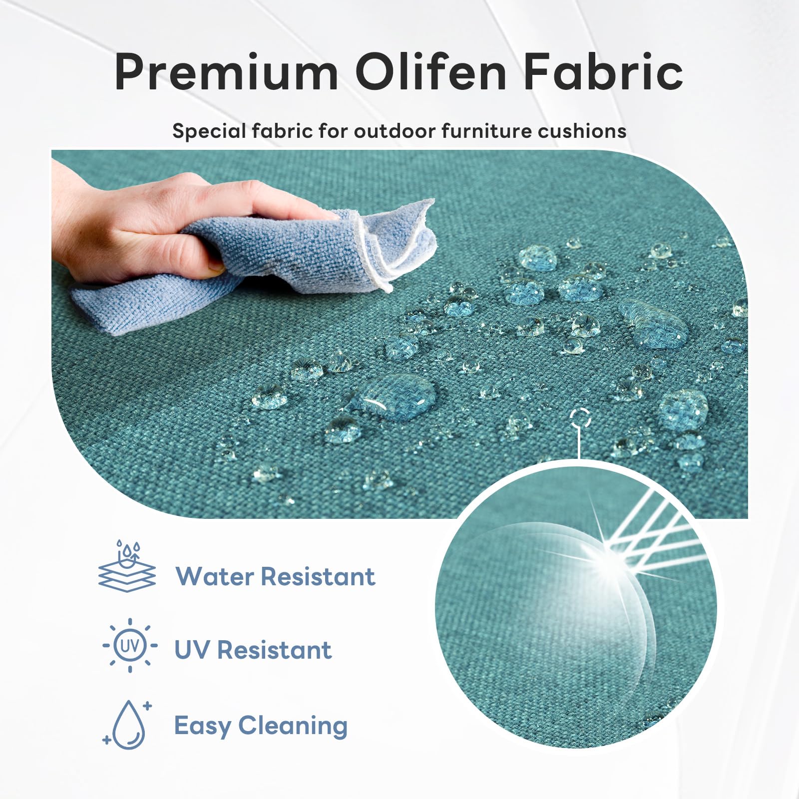 Best Outdoor Cushions 2026: 5 Weather-Resistant Picks 2 Artfurniz 6' Thicker Outdoor Chair Cushion 5 Sets - 24' *24' *6' Waterproof Pati — product photo