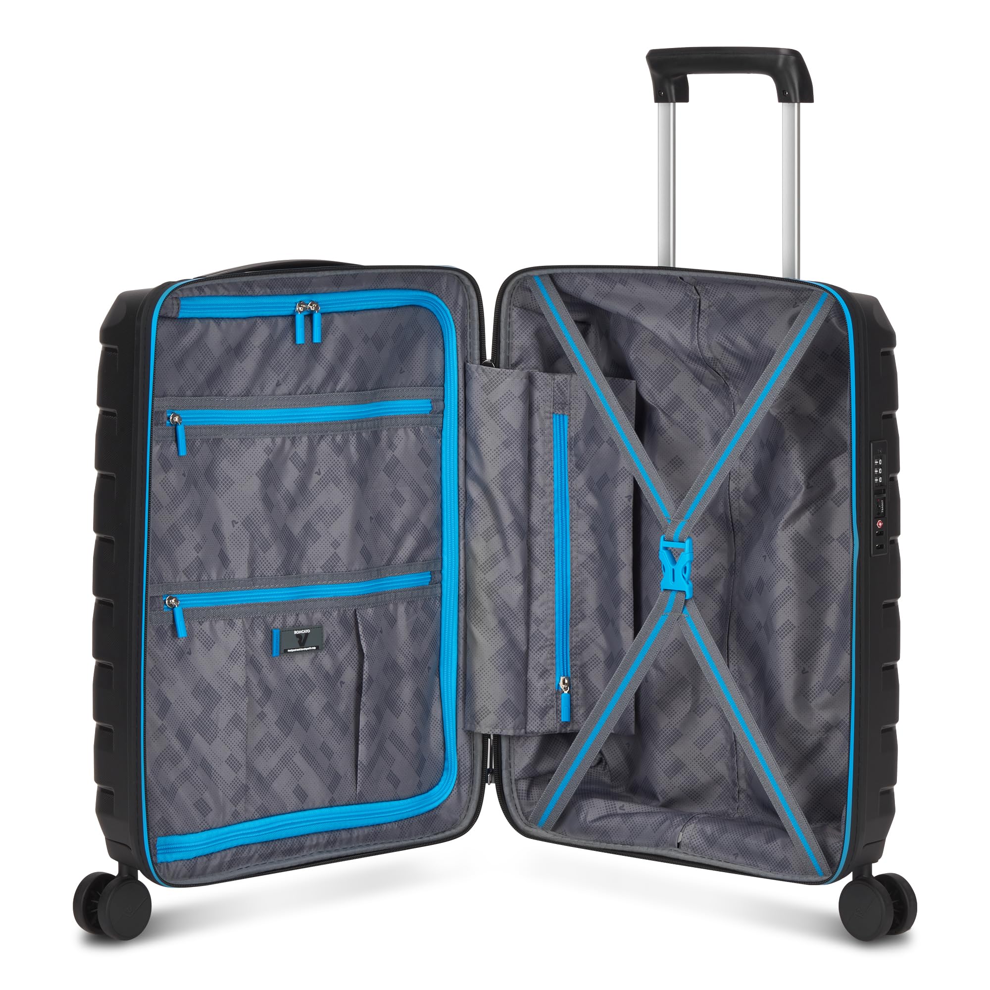 Roncato SKYLINE 2.0 NEON Trolley bagaglio a mano 55x40x20 cm - Nero