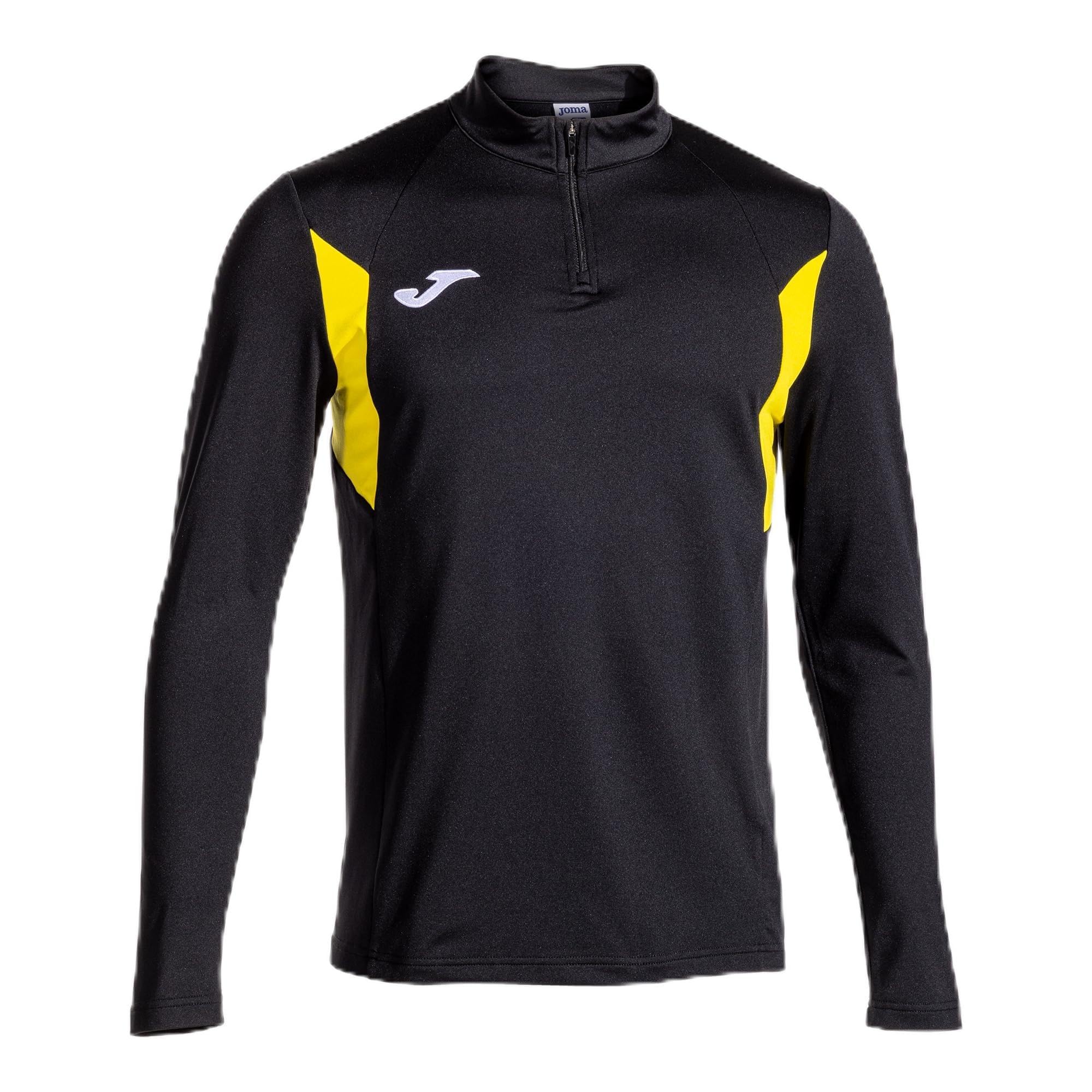 Joma Men's Winner Iii Sweatshirt, Black Yellow, L