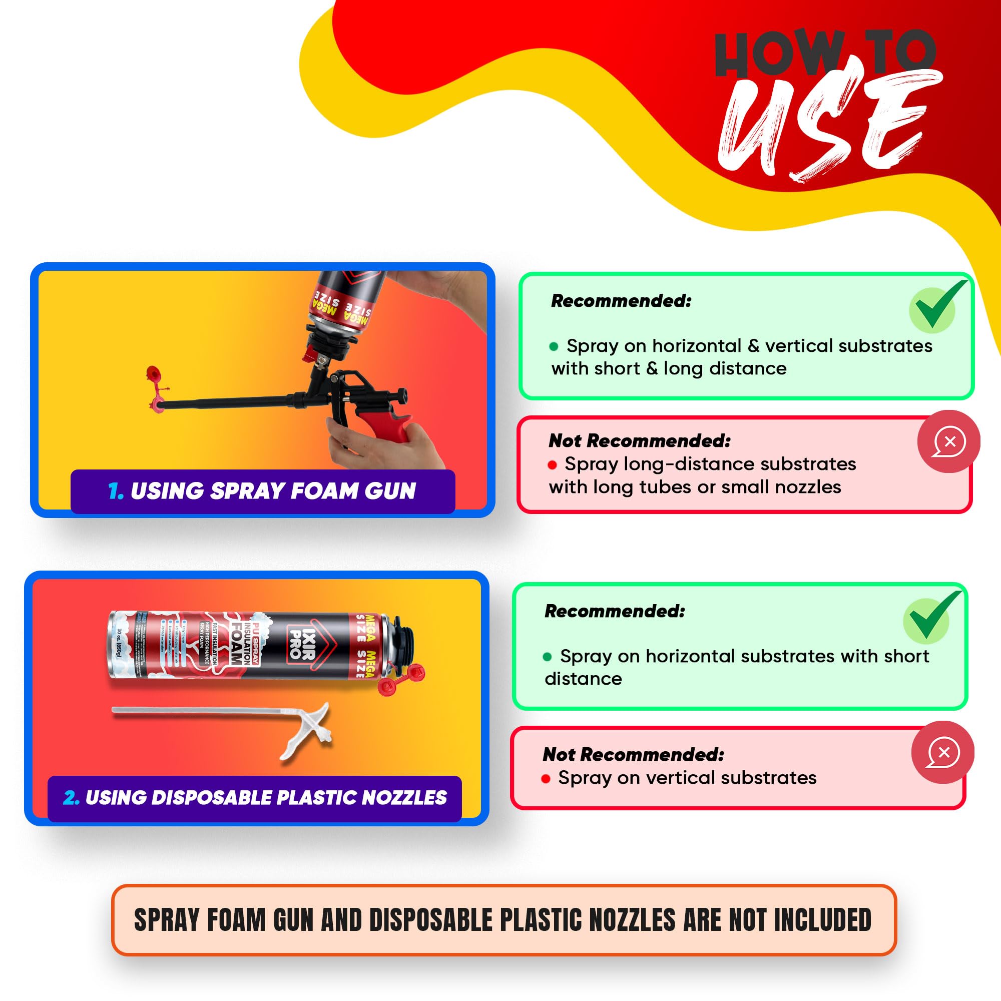 Spray Foam Insulation Can (18 x 30 oz. / 850 g) Expanding Sealant, Mega Size Closed Cell Spray Foam Insulation, High Density, Walls Ceiling Windows Doors