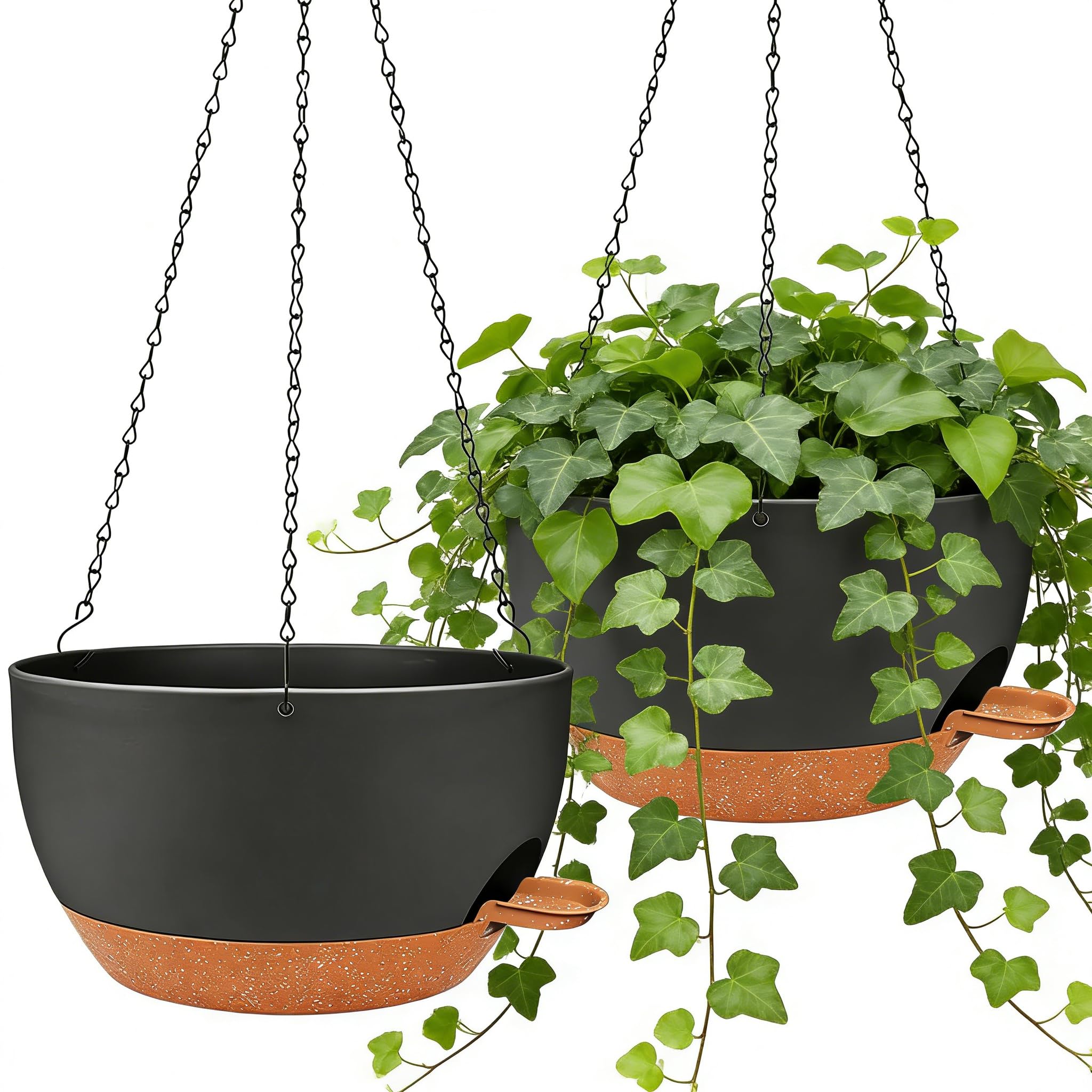 Zople 12 Inch Self Watering Hanging Planters