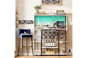 Sleek and Sophisticated Bar Cabinet with Luminescent LED Illumination