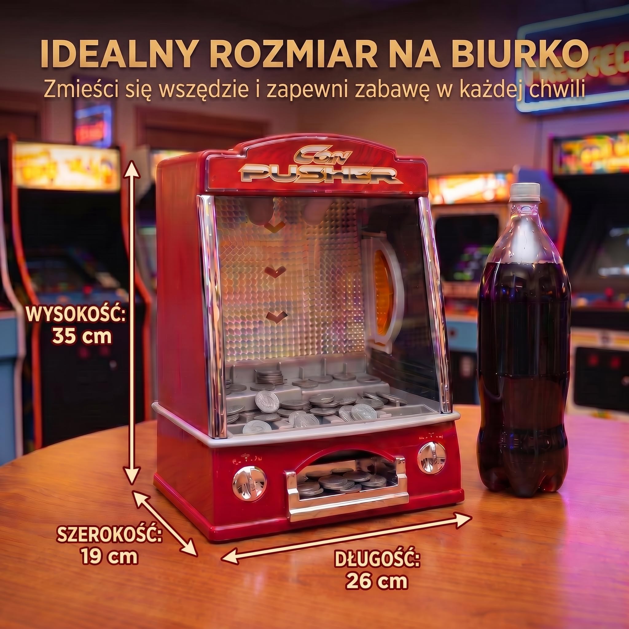 Automat do gry Coin Pusher; Automat do gry z efektami dźwiękowymi i świetlnymi kasyna