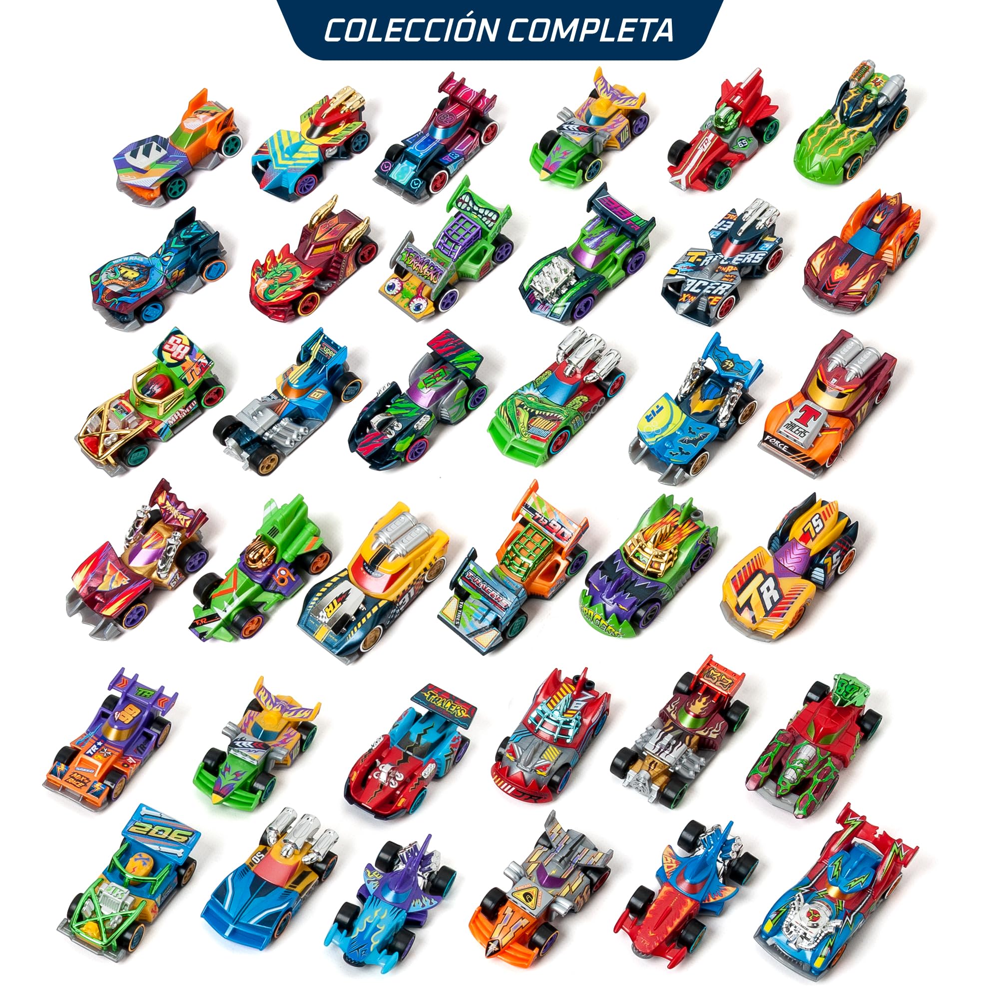 T-Racers Mix ´N Race 3 Pack – Pack de 3 Coches coleccionables. Coches Desmontables por Dos Partes y con Piezas Intercambiables. Pack 11/12