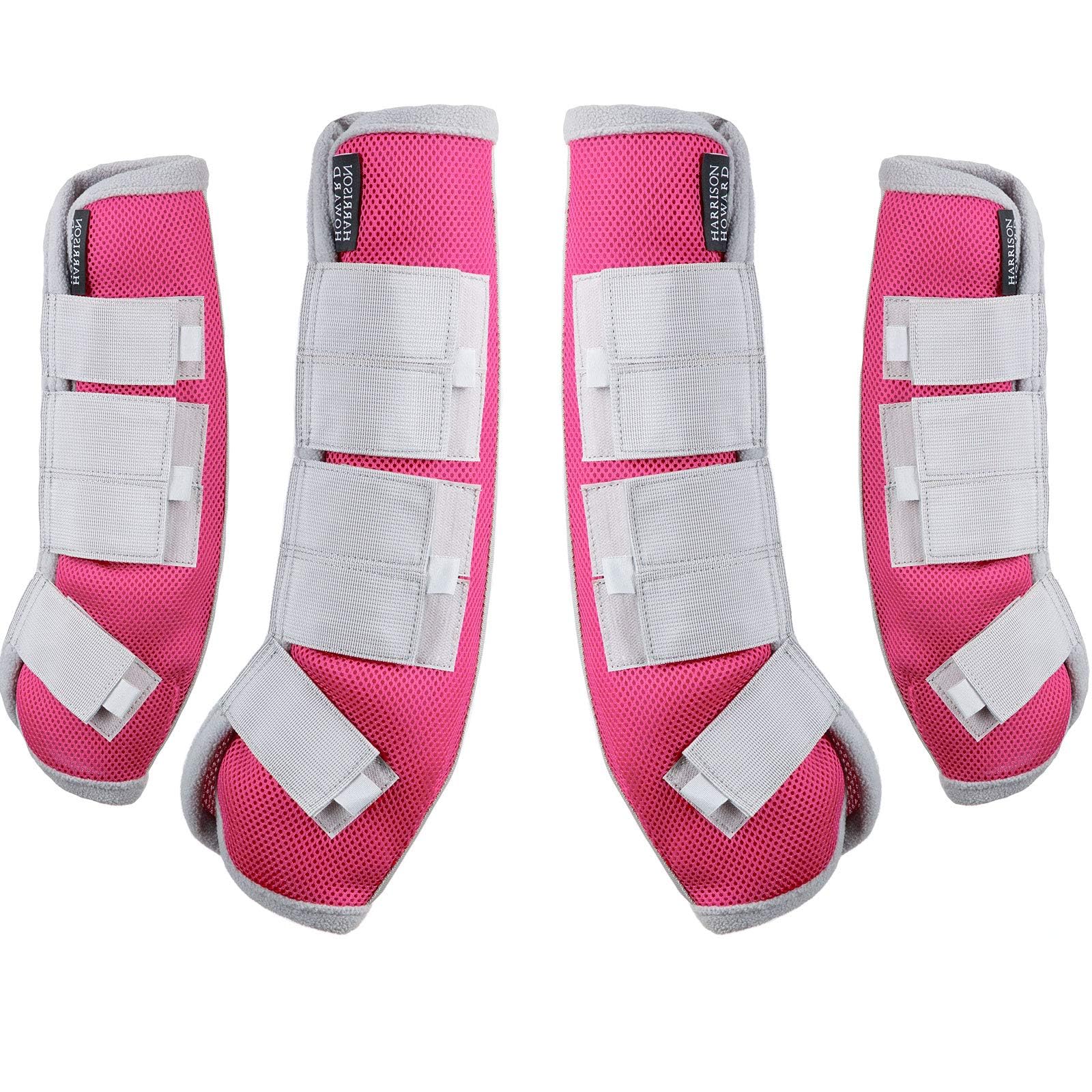 Protectores de piernas anti moscas Harrison Howard magenta evitan picaduras en caballos full
