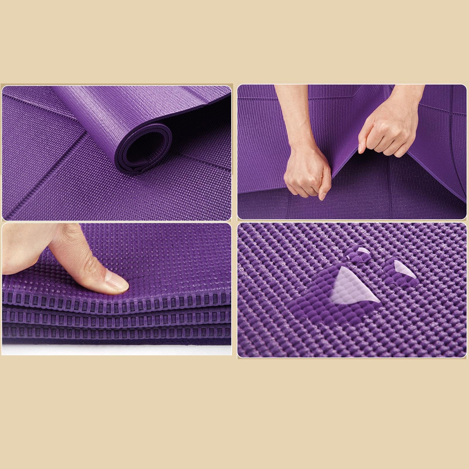 Tapis Camping Pliable Antidérapant Haute Résilience Lavable | Tapis De Camping Portables Pour Pour Yoga Pilates Fitness Maison Gym Extérieur Randonnée Pique-Nique Plage