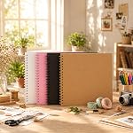 DIY Scrapbook Album 10x10 Inch – Hardcover Kraft Paper Photo Book, Blank Memory Scrap Book for DIY Crafts, Wedding, Anniversary, 100 Pages (50 Sheets), Khaki