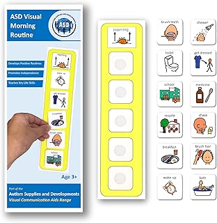 Morning Routine Kids Daily Schedule – Visual Schedule for Kids with Autism – Calendar Pocket Chart - Autism Learning Materials – Special Education