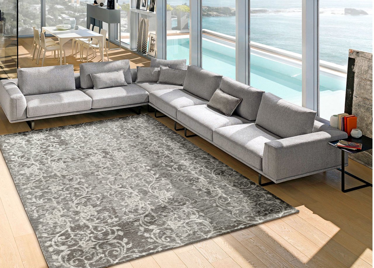Tappeto Velour Antiscivolo Fantasia Delavè By Suardi 85x150 Grigio