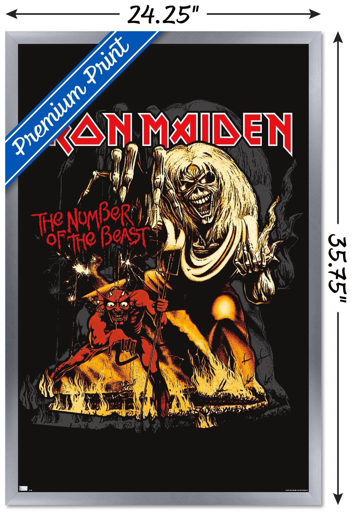 IRON MAIDEN ポスターThe Number of the Beast Iron Maiden - The Number Of The Beast Wall Poster : Iron Maiden