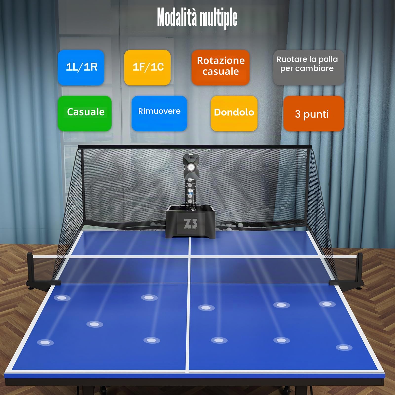 Ping Pong Robot da ping pong, allenatore per allenamento ed esercizio con telecomando