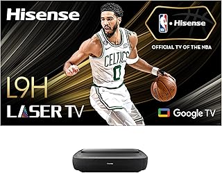 Hisense 100L9H - 100"4K Trichroma Home Theatre Laser TV with Dolby Vision, Dolby Atmos, High-Speed HDMI with eARC, HDR10/HLG, Smart DLP Technology Short-Throw Laser TV Projector with Paired ALR Screen