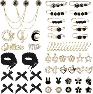 YLOKO Junk Socks Charms Kit, Gold Brooches and Pins for Women