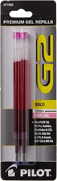 Pilot G2 Gel Ink Refills for Rolling Ballpoint Pens, Pack of 2 Bold 1.0mm