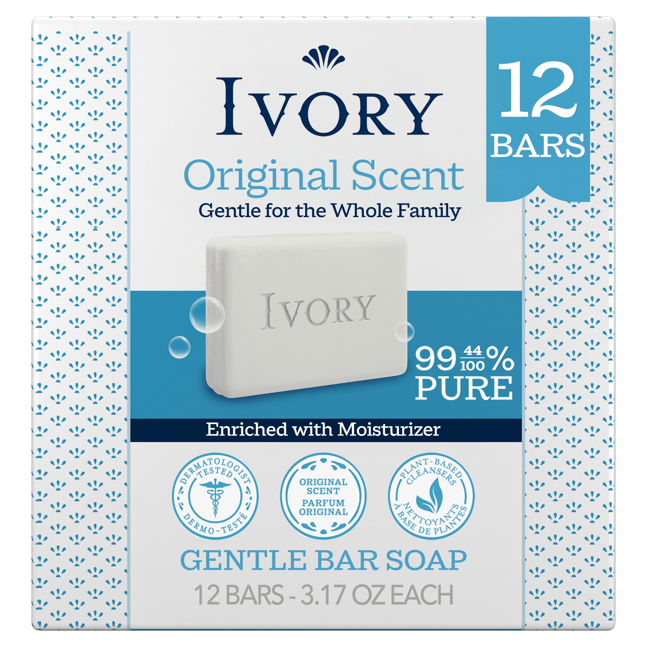Ivory Gentle Bar 12-Pack